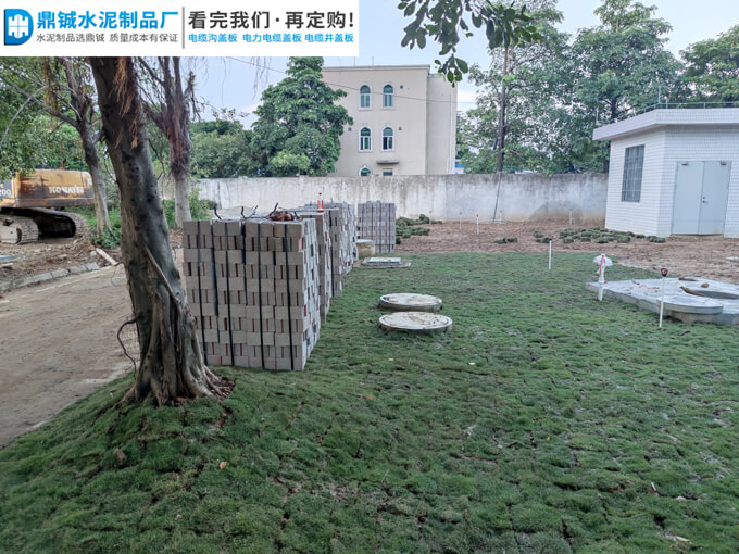四会华南水务污水厂透水砖道路工程案例图片-2