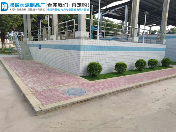 肇庆市四会污水处理厂透水砖道路工程案例图片-2