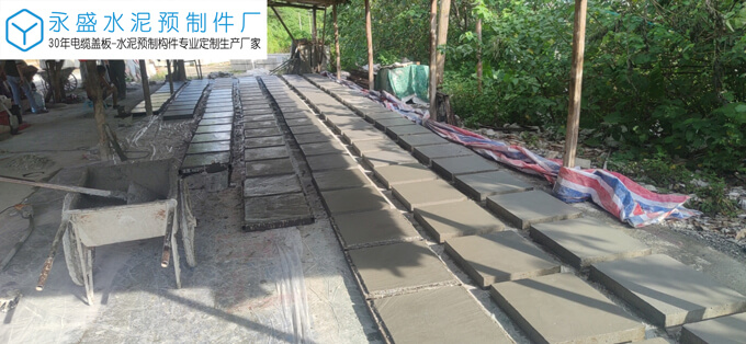 肇庆高要区美丽乡村工程定制水泥排水沟盖板案例图片-1