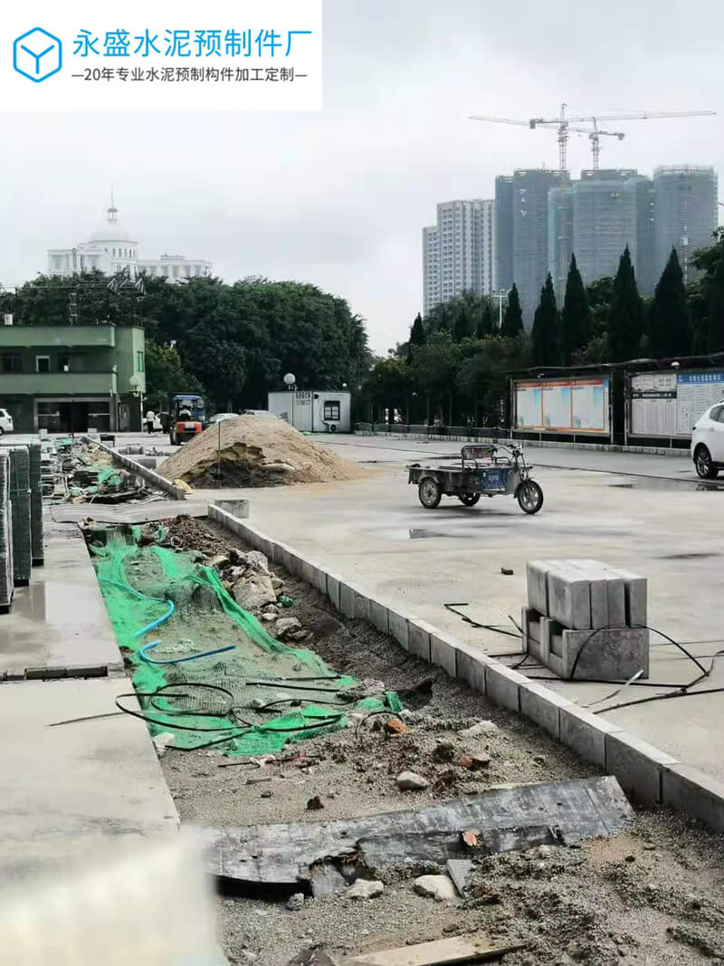 肇庆高新区四会科创产业园路沿石工程项目案例图片