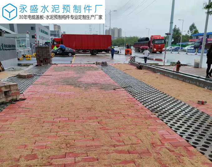 维龙肇庆高新区物流园定制8分厚透水砖工程案例图片-5